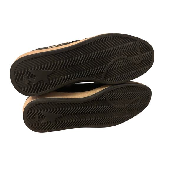 Golden Goose Ball Star Sneakers Black Leather w/ Black Glitter Star SZ 42 - Picture 7 of 7